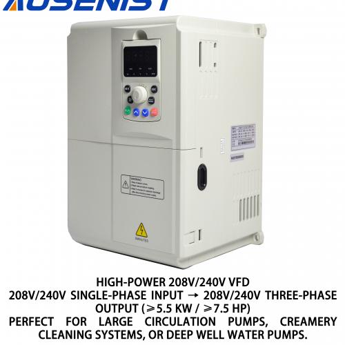 >Ausenist JT550 240V High-Power VFD for Farm Circulation Pumps Efficient Pump Control