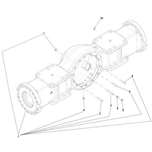 Drive axle assembly for DRT450 model, part number 922473.0062